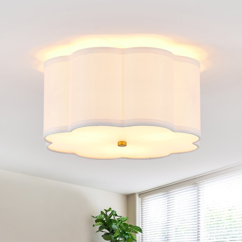 Plafonnier semi-encastré Modern, Doré, H 6 po x l 13,2 po x P 13,2 po