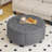 35" Wide Round Ottoman With Storage, Round Storage Ottoman, Tufted Round Ottoman Coffee Table Fabric Round Coffee Table Ottoman With Storage-471797882