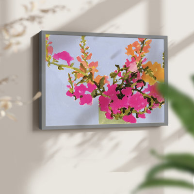 Fleurs saturées de printemps II - reproduction encadrée - réarmable