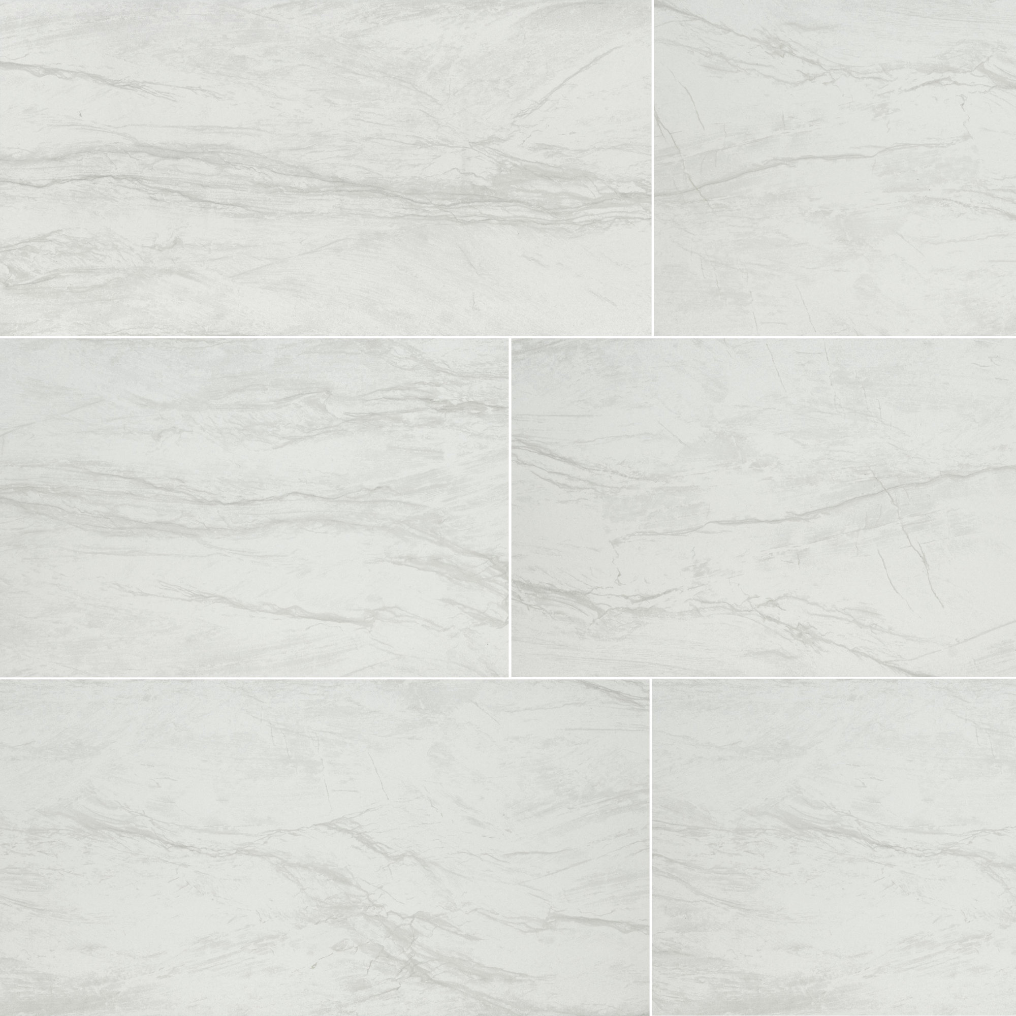 Marnix 24 in. x 48 in. Polished Porcelain Stone Look Floor and Wall Tile, Alabaster