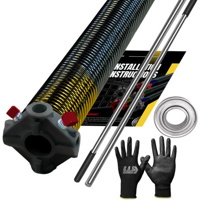 Garage Door Torsion Spring, w/ 1" Bearing, Gloves and Bars (250 x 2 x 30)