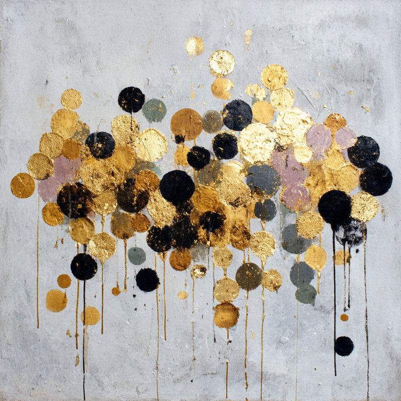 «Radiant Circles», art mural sur toile tendue, H 20 po x l 20 po