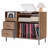 Record Player Stand With Storage For 500+ Albums, Mid-Century Modern Turntable Shelf & Drawers Sturdy Wood & Metal Audio Console For Living Room-10703962
