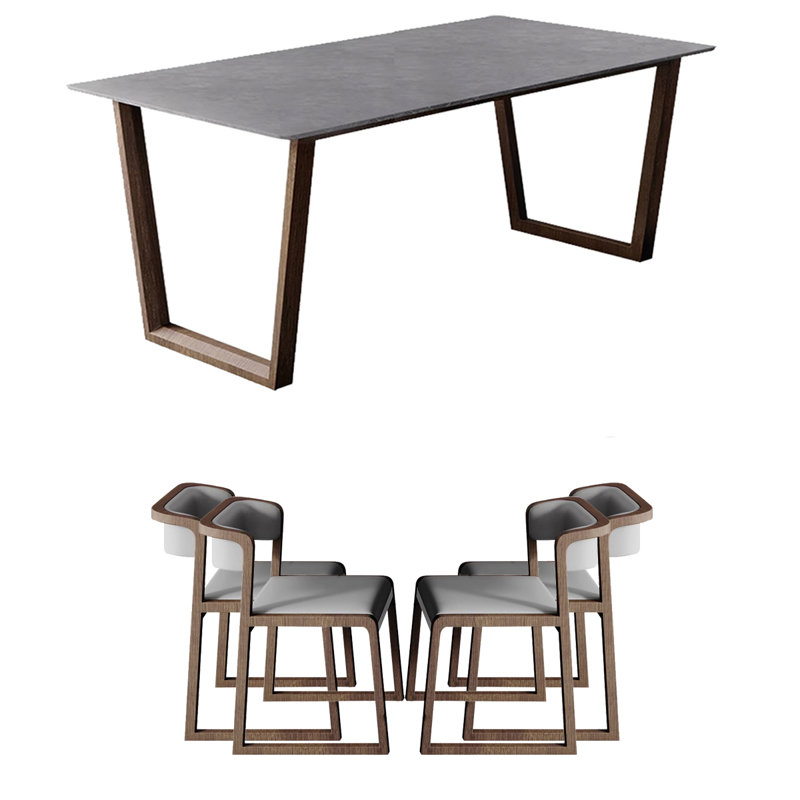 Ensemble de table de salle à manger Nordic, H 29,53 po x L 70,87 po x l 35,43 po