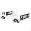 Lit plateforme double classique en forme de voiture avec roulettes-1704752315