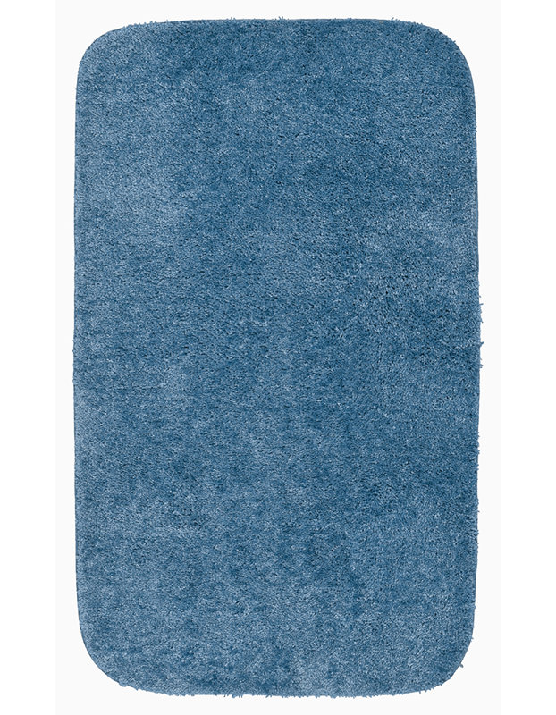 Tapis de bain antidérapant en nylon doux Mccluney, Bleu bassin, L 24 po x L 40 po