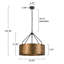 Lustre tambour 4 lumières à intensité variable Laliyah-627401766