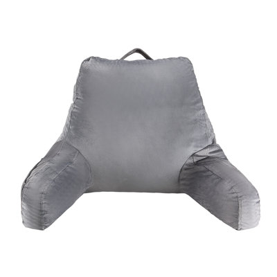 Coussin de lecture en velours moelleux avec mousse à mémoire de forme déchiquetée réglable et poches de rangement - Dossier ergonomique pour lit, canapé et jeux