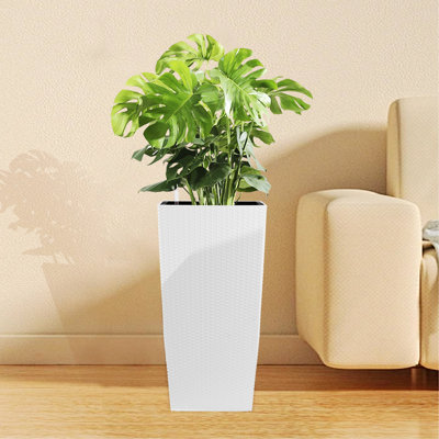 Planter, Square Planter, Plastic Planter for Indoor, Outdoor