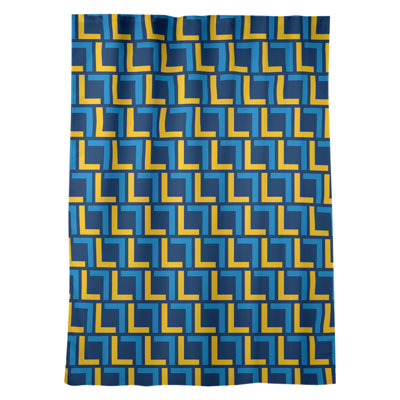 Luxury Geometric Room Darkening Thermal Rod pocket Curtain
