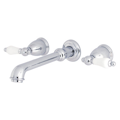 Kingston Brass English Country Two-Handle 3-Hole Wall Mount Roman Tub Faucet