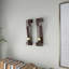 Applique murale brune en métal à motif de volutes, 2 pièces