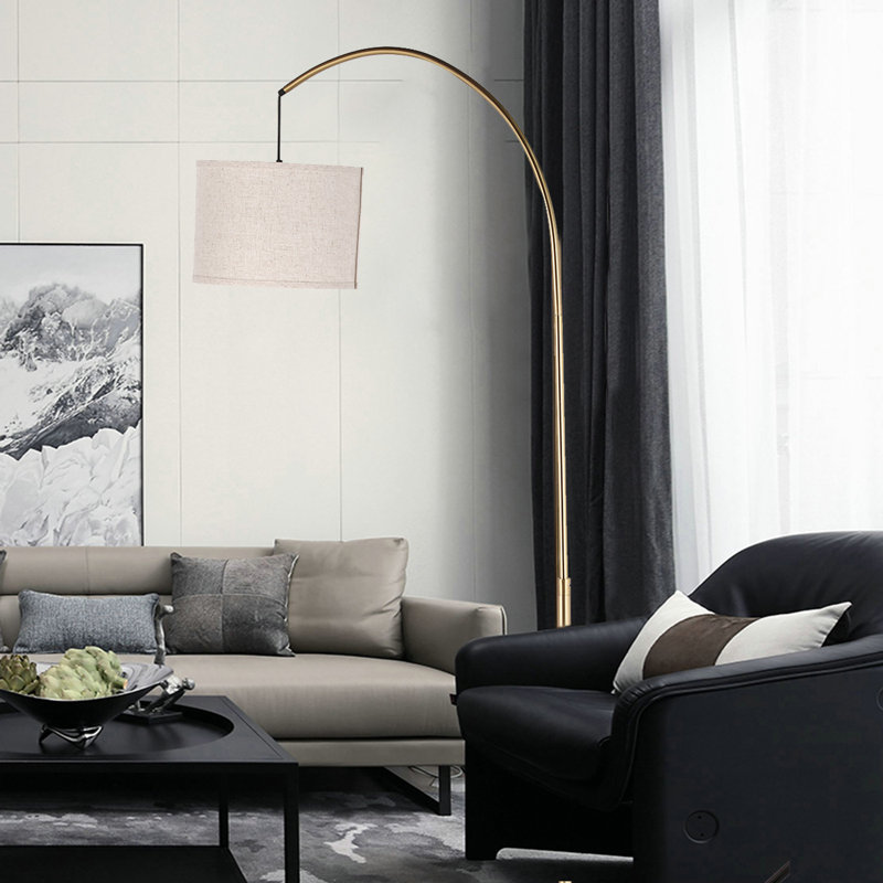 Guadalupe 66.4'' Arched Floor Lamp with Outlet