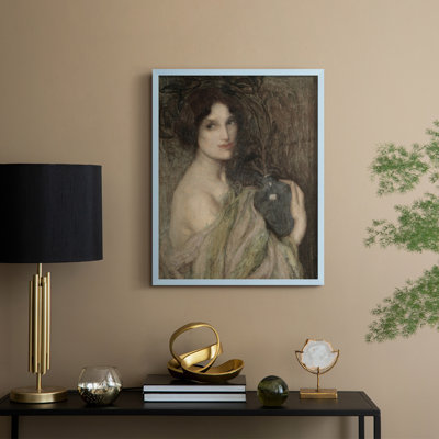 «Vintage Portrait Print LXI», reproduction encadrée - bois massif