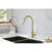 Pull Down Kitchen Faucet Of Gold Stainless Steel - 360 Turning High Nozzle, One For Simple Water Temperature And Flow Control, Corrosion Rust, 16.41 In. Depth, 10.18 Width, 9.2 Height, 4.2 Lb Mass-1600246590