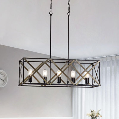 33.7''W Small Chandelier, 5-Light Chandeliers for Bathroom, Modern Pendant Lighting for Girls Room Dining Room Closet Kitchen Island
