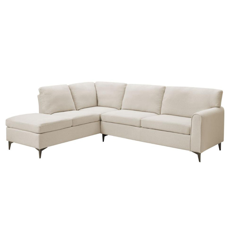 Evelyn 4 Seater Corner Sofa , Beige, Left Hand Facing