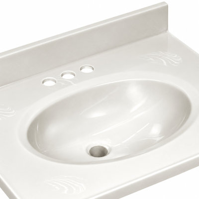 Plateau de meuble-lavabo de 25 po avec dosseret Mcglynn, ensemble amélioré
