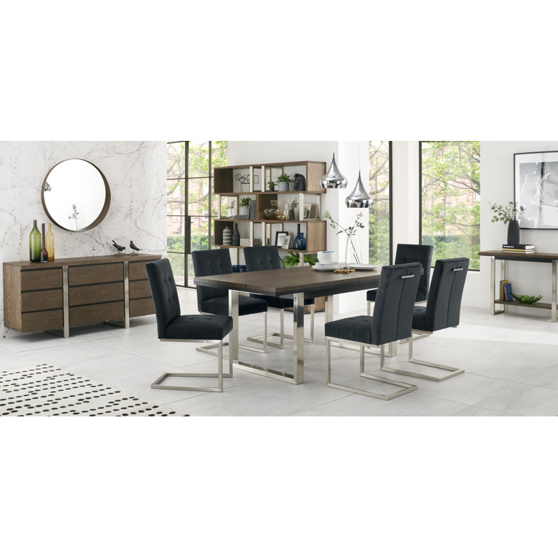 Postel Dining Set, Gun Metal