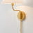 1-light Gold Wall Sconce With Opal Ribbed Glass Shade