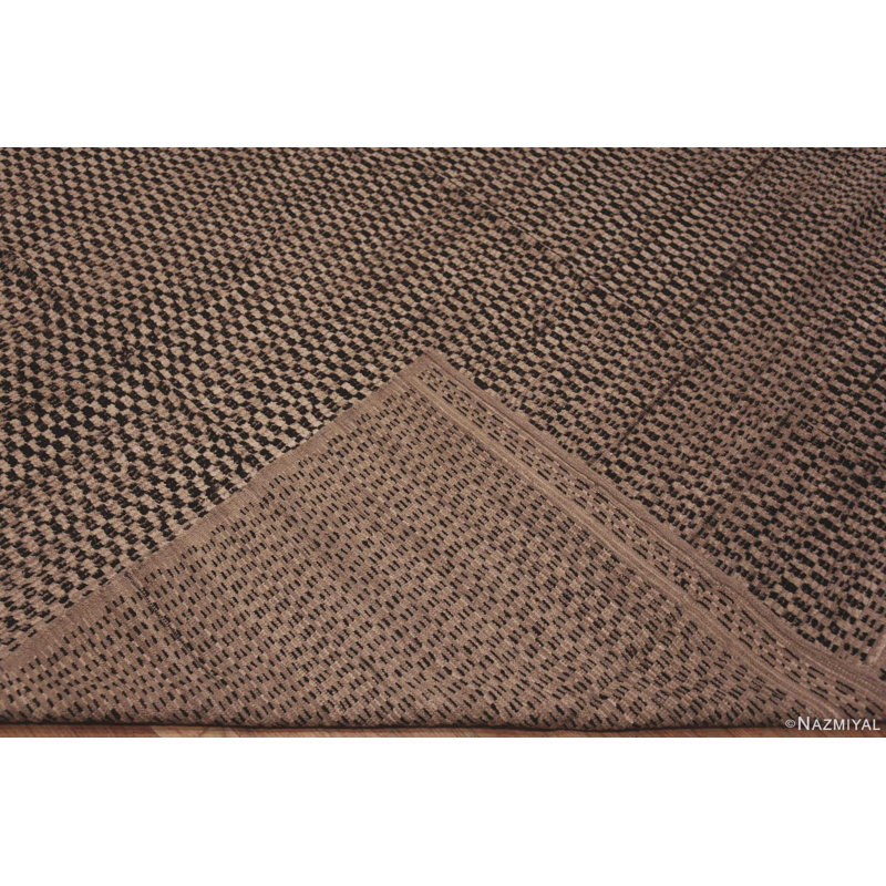 Tapis contemporain à motif géométrique de grande taille à motif de damier unique et de grande taille