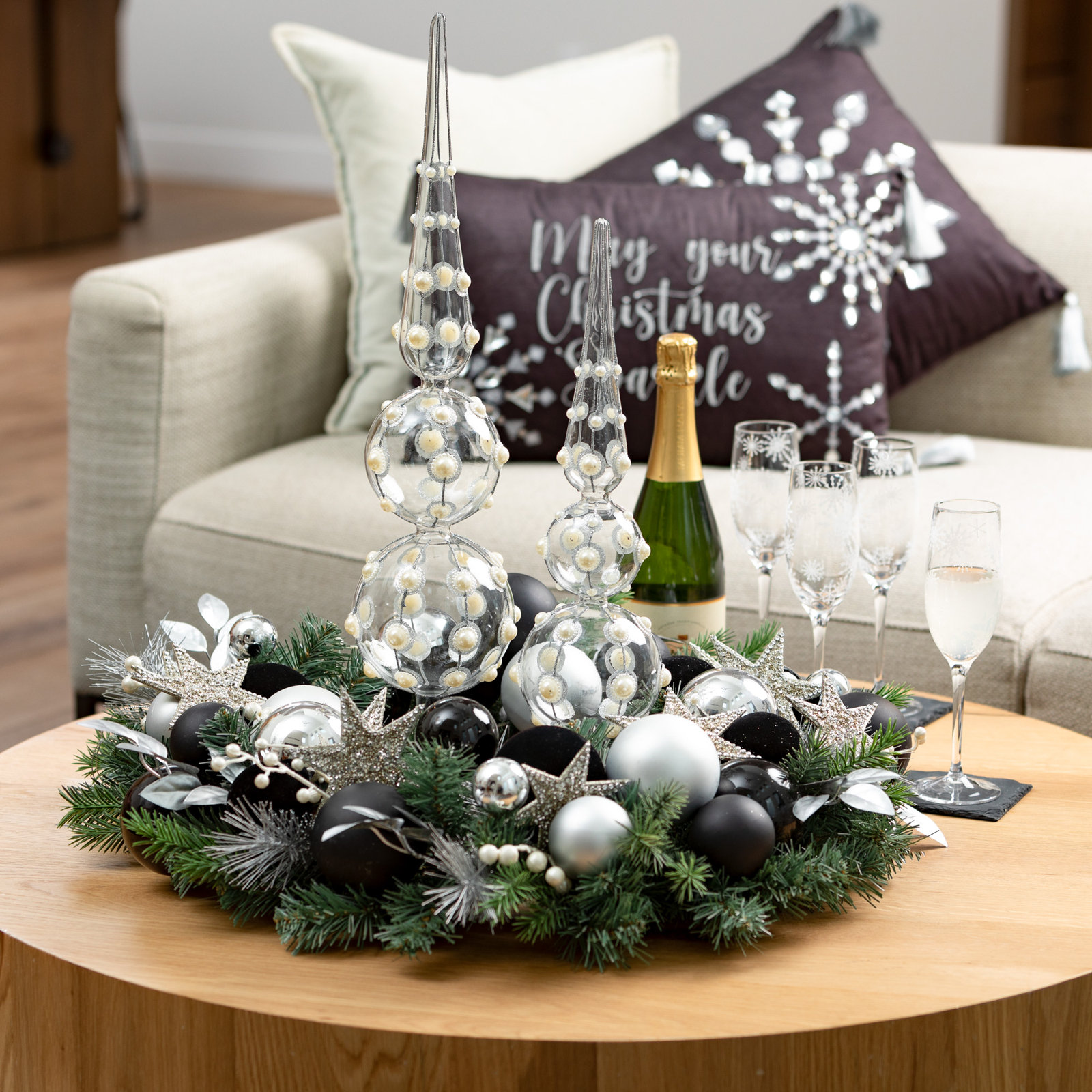 Silver Bead Novelty Garland