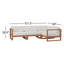 Ensemble de canapé modulaire d'extérieur en bois de teck 4 pièces Upland