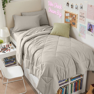 5-Piece Twin XL Comforter Set, Oatmeal Bed in a Bag