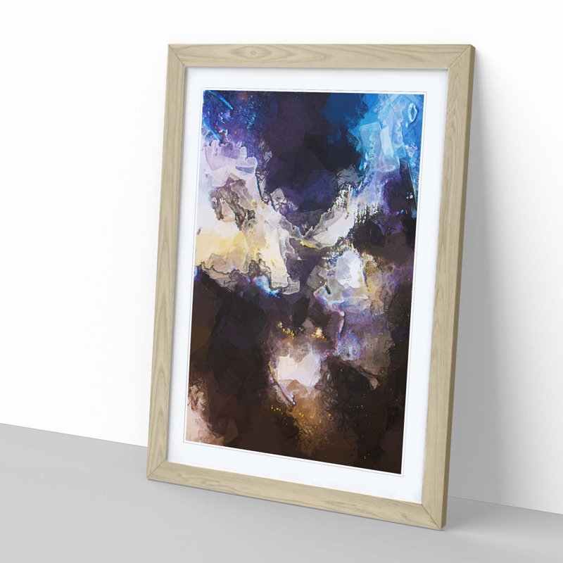 Splatter of Paint in Abstract - Picture Frame Graphic Art Print, Oak Framed, 36cm H x 27cm W x 2cm D
