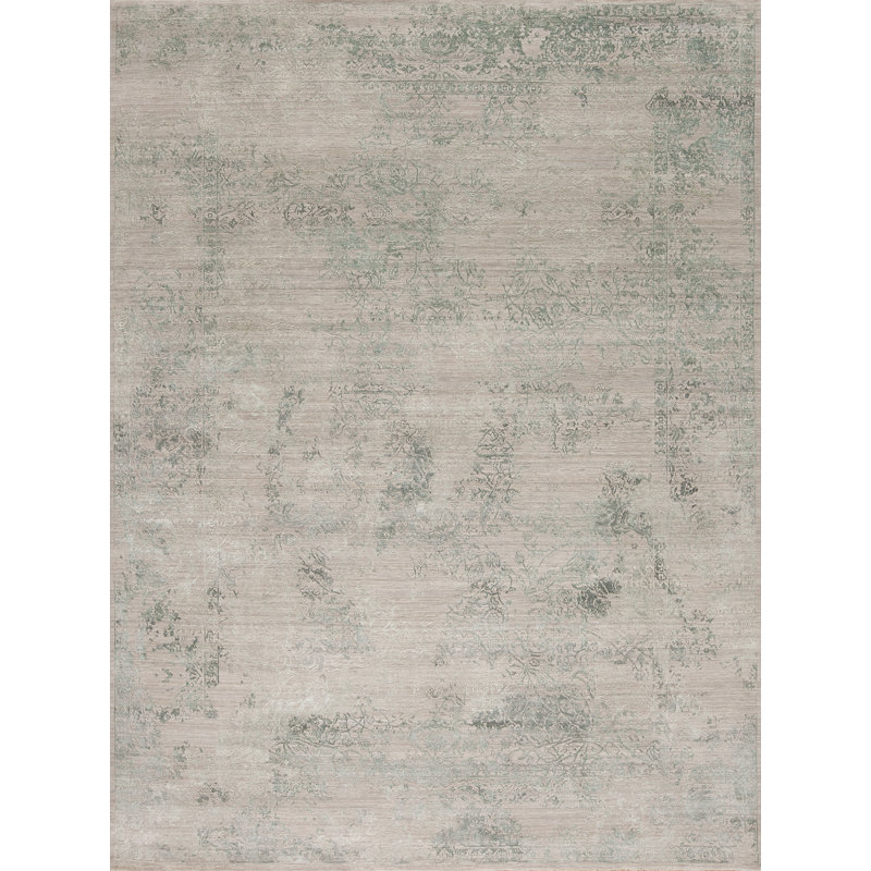 Amour Handmade Silk and Wool Floral and Oriental Area Rug