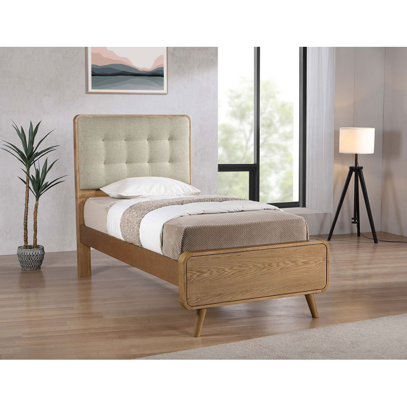 Lit plateforme simple Graesen, Simple, Brun / beige