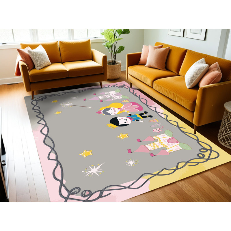 Tapis fantaisie East Urban Home, Rectangulaire 8 pi x 12 pi