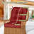 2 Piece 4" Thick Chair Cushion Indoor and Outdoor Seat / Back Cushions with Straps-381203179
