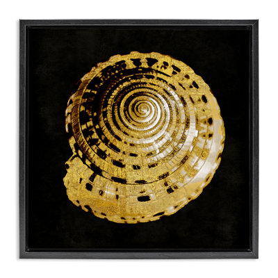 Toile flottante encadrée en spirale dorée par Caroline Kelly