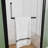 32" X 72" Semi-Frameless Pivot Shower Door, 1/4" Tempered Glass, Adjustable Width, Reversible Installation, Matte Black