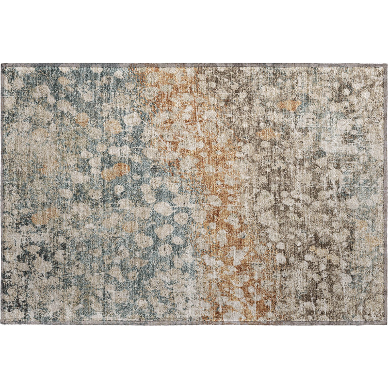 Premium Machine Washable Mayfield Abstract Rug, 1'8" x 2'6", Putty