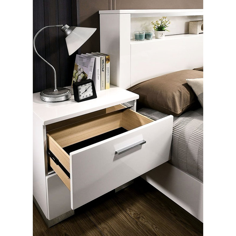 Table de chevet Modern, Blanc