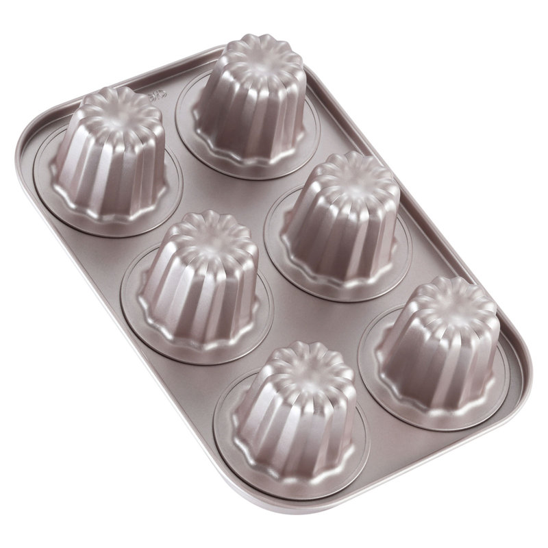 CHEFMADE 6 Cavity Canele Mold Cake Pan