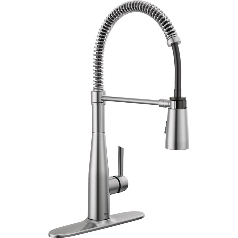 Essa Pro Commercial Style Kitchen Faucet, Pull Down Sprayer Kitchen Sink Faucet, Arctic Stainless
