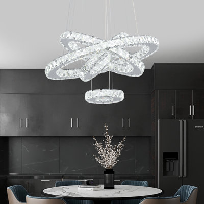Lustre en cristal DEL à 4 lumières Ariabella