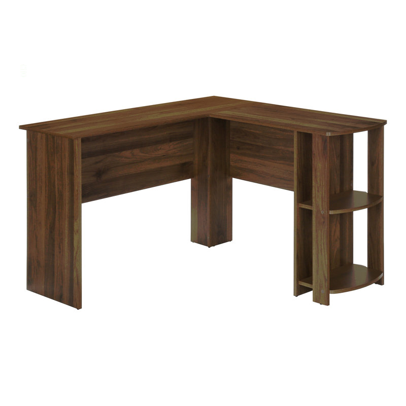 Bureau d'ordinateur, bureau personnel, coin, tablettes de rangement, L 48 po, forme en L, travail, stratifié pour ordinateur portable, contemporain, moderne