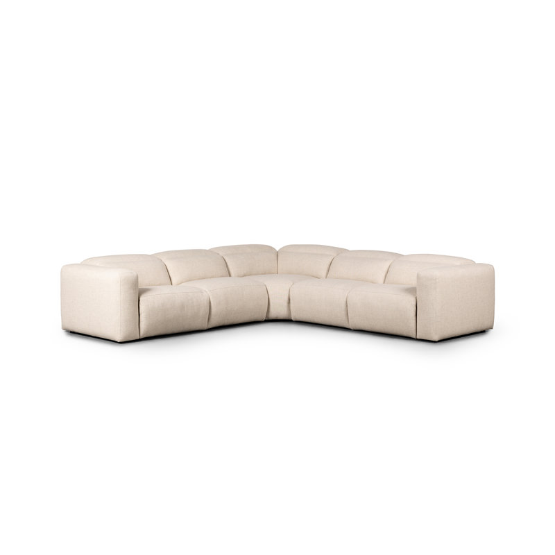 Radley Antigo Natural 5 - Piece Leather Reclining Sectional, Antigo Natural Polyester Blend