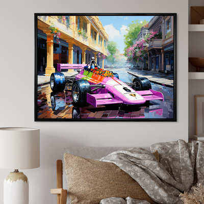 «Retro Grand Prix Sports Car Illustration I», reproduction sur toile