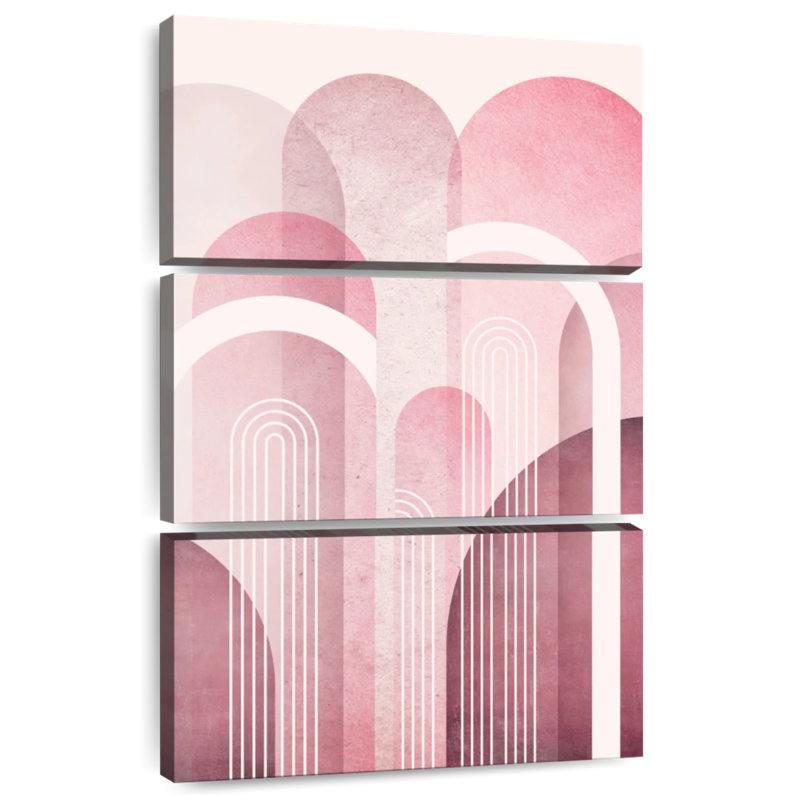 Avery Mid-Century Arches rose bourgogne I, H 32 po x l 20 po