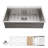 Mocoloo 33" L x 22" W Drop-In Workstation Kitchen Sink Handmade Single Bowl Stainless Steel Topmount Kitchen Sink