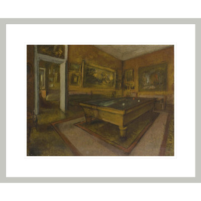 «Billiard Room at Me-nil-Hubert» par Edgar Degas, impression giclée encadrée