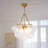 Modern Luxury 6 - Light Cluster Glass Bubble Chandelier Dimmable