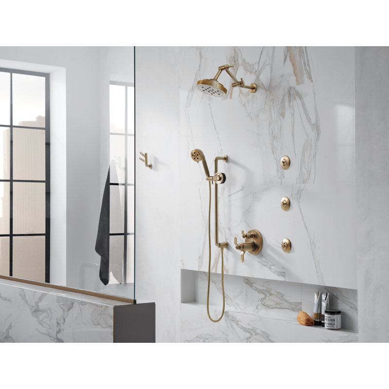 Litze Rotating Double Robe Hook, Polished Nickel