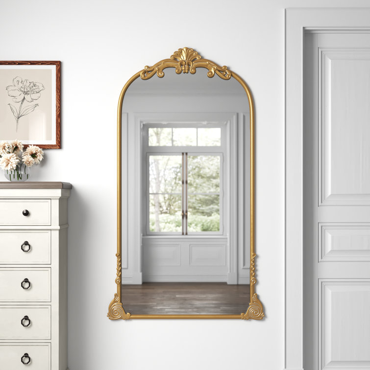 Better Homes & Gardens 20 x 30 Filigree Arch Metal Wall Mirror Decor in  Gold