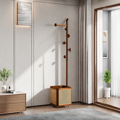 Solid Ash Wood Coat Rack